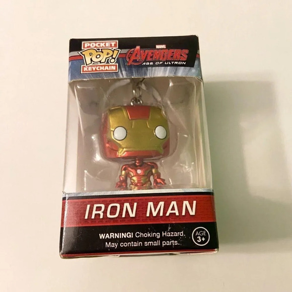 Pocket Pop Iron Man Keychain Mini Marvel Avengers Iron Man Bobble Head Funko - Picture 6 of 11